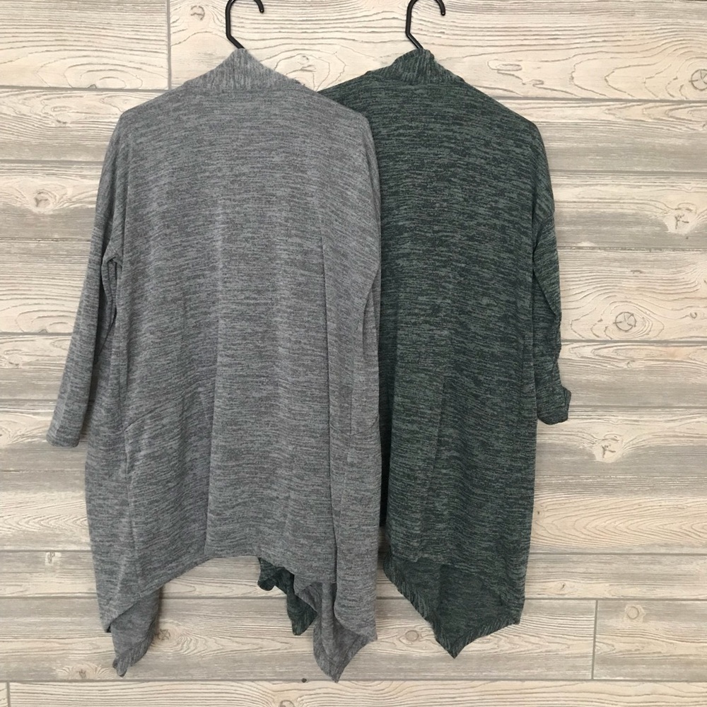 Olive Asymmetrical Hem Cardigan - Picture 4 of 5